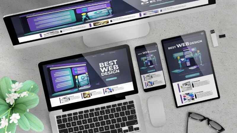 Layout responsivo de site em desenvolvimento